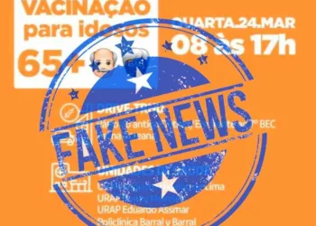 Banner contém notícia falsa, aponta Prefeitura de Rio Branco (Imagem: Reprodução WhatsApp)