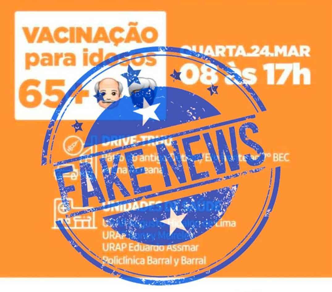 Banner contém notícia falsa, aponta Prefeitura de Rio Branco (Imagem: Reprodução WhatsApp)