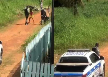 Vídeo foi registrado por moradores do local . (Reprodução YouTube)