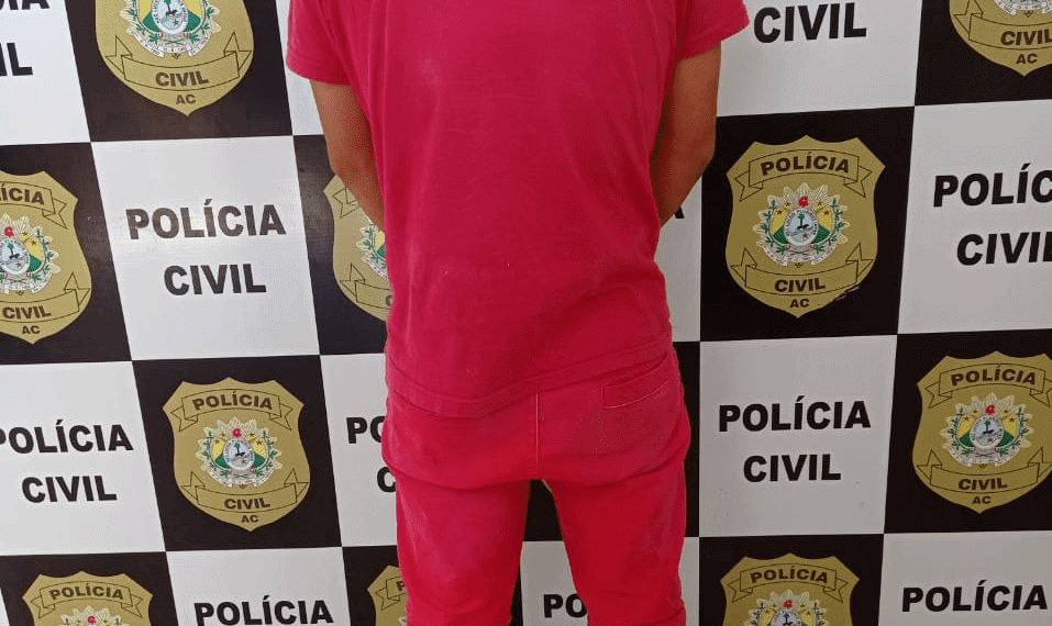 Preso na cidade de Porto Walter por compor facção criminosa. (Foto: Polícia Civil)