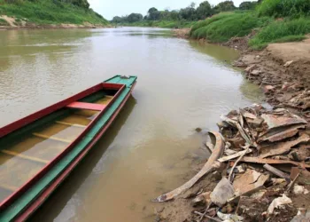 Rio Acre está em nível crítico (Foto: Angela Peres/Arquivo)
