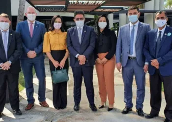 Governador, Gladson Cameli, na solenidade da posse do Senador Ciro
Nogueira como ministro-chefe da Casa Civil da Presidência da República;
