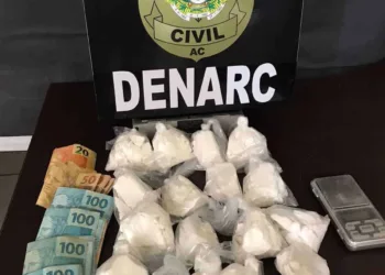 Pacotes de droga estavam escondidos em necessaire. (Foto: Polícia Civil)