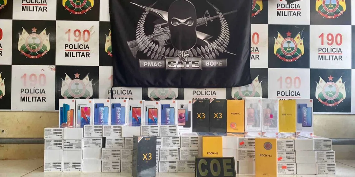 PM apreende 85 aparelhos celulares sem procedência comprovada na BR 317