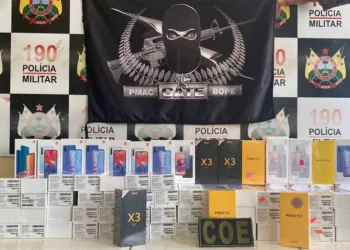 PM apreende 85 aparelhos celulares sem procedência comprovada na BR 317