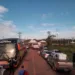 Interdição já forma filas de veículos na BR-364 – Foto: Arquivo pessoal