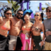 Turma de acreanos que arrasou durante o projeto Weekend WS, do cantor Wesley Safadão, em Cancún, no México: Iasmyne Sampaio, William Queiroz e a esposa Hana Liz, e Juh Vellegas com o marido Marcos Santana