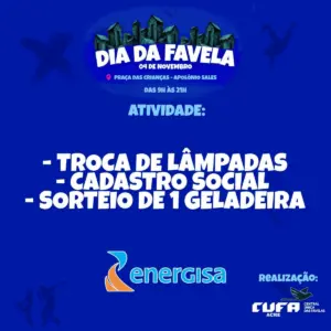 Com serviços gratuitos, sorteio e Slam, Dia da Favela é comemorado em Rio Branco 3 Com serviços gratuitos, sorteio e Slam, Dia da Favela é comemorado em Rio Branco