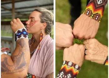 Empresária Juliana Pejon experienciou momentos lindos na Aldeia Shanenawa Morada Nova