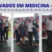 A direção do Colégio Meta e o orgulho dos três alunos aprovados no Curso de Medicina da Universidade Federal do Acre