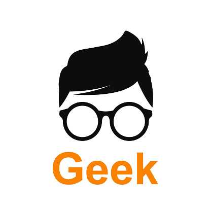 Geek or nerd icon - stock vector