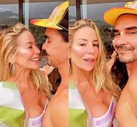 Devendo pensão, André Gonçalves curte final de ano luxuoso com Danielle Winits em Angra dos Reis