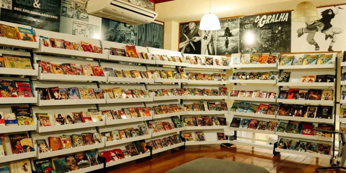 Acervo da sessão de histórias em quadrinhos (HQs) e mangás da biblioteca será renovado (Foto: Hannah Lydia/Arquivo pessoal)