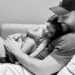 Murilo Huff posa com o filho, Léo, e baba: 'Esse abraço não tem preço'