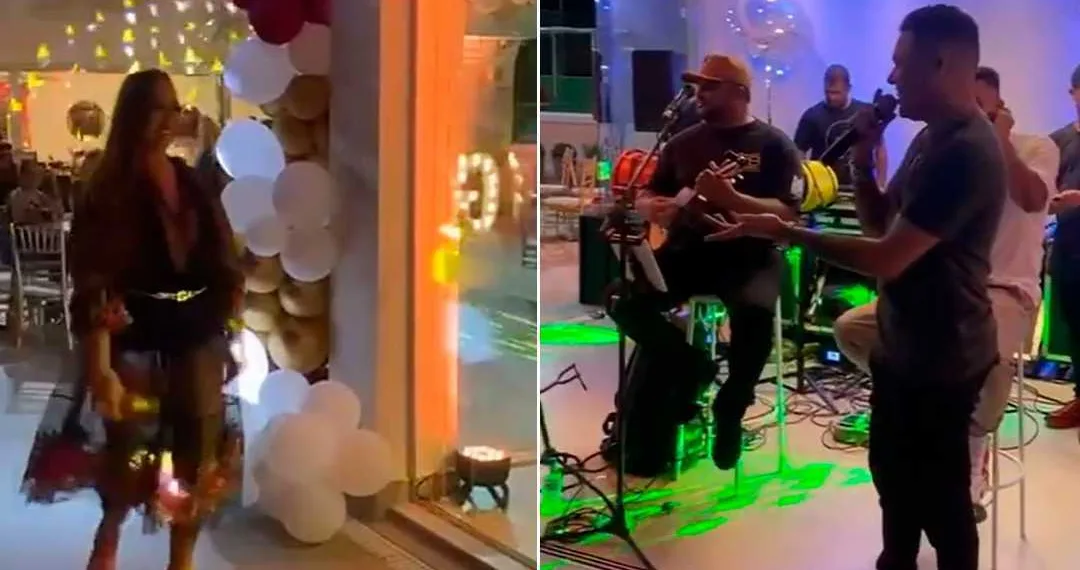 Felipe Araújo faz show surpresa para mãe de Neymar a pedido do craque