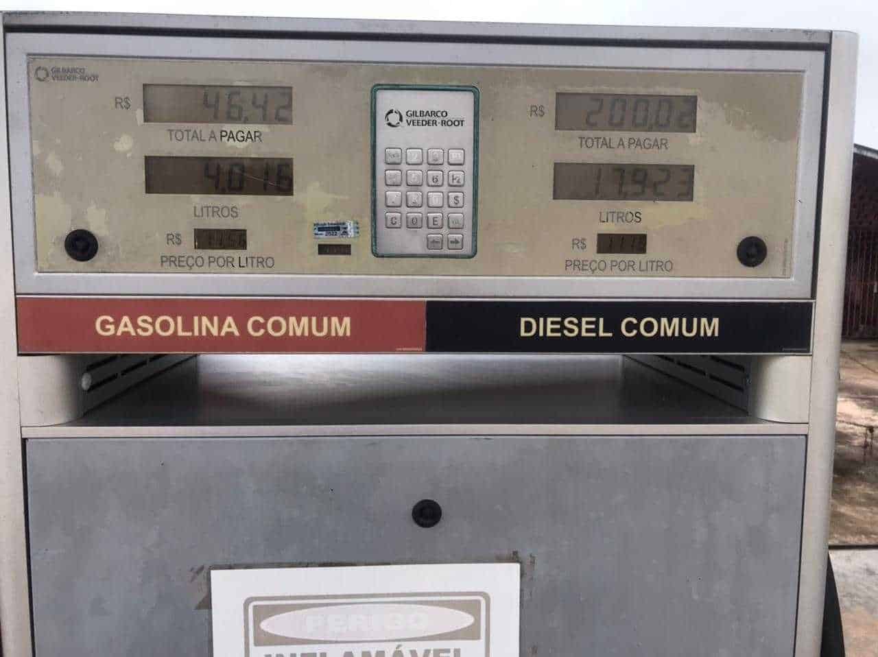 Litro da gasolina custa R$ 11,56 no interior do Acre
