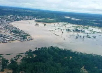 cheia Enchente Rio Taraúacá 2022 março defesa civil (Foto: Radar 104)