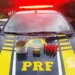 Taxista e passageiro são presos com munições de armas de fogo e drogas durante abordagem de rotina na BR-364