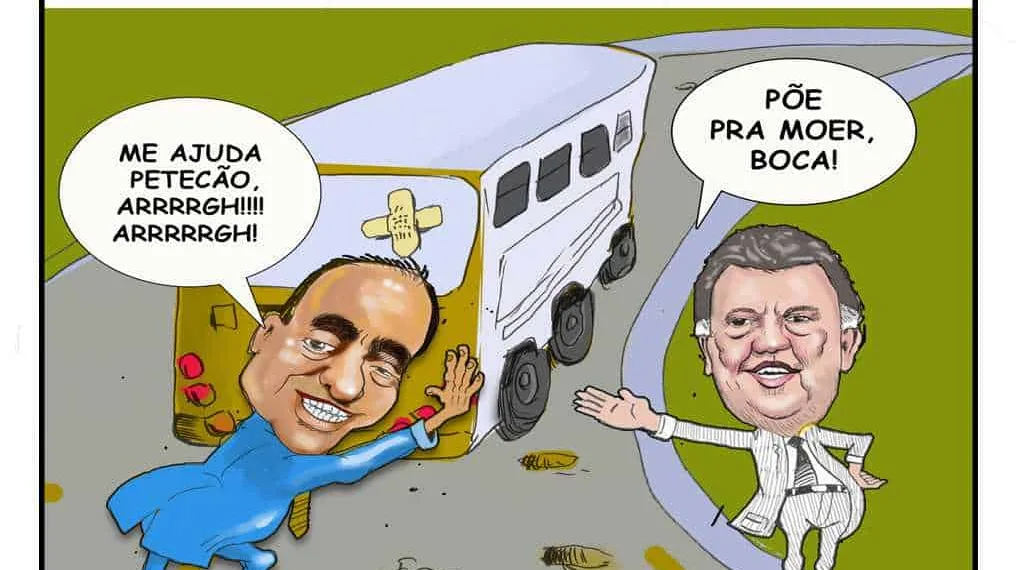Ônibus que o boca contratou não sobe em ladeira