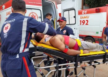 Trabalhador fica em estado grave após ser atingido na cabeça, durante manutenção de linhão