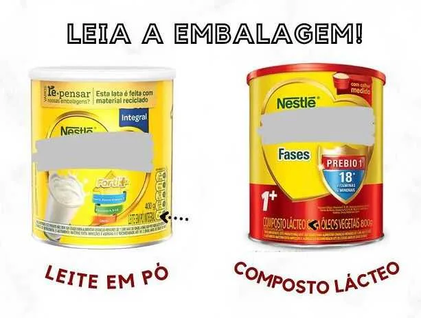 Leite em Pó x Composto Lácteo