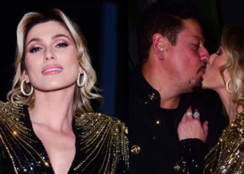 Lívia Andrade leva namorado para festa de lançamento de seu programa na Band e troca beijos com empresário