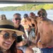 Roberta Lima, Marcelo Messias, Gabriela Monteiro, Tito e Ítalo Camely em passeio nas águas do Rio Negro no iate Marieta