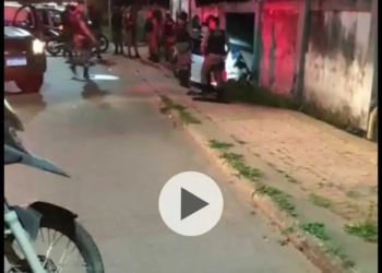 Bandidos fazem arrastão em academia, trocam tiros com a polícia e perseguição termina com dois feridos