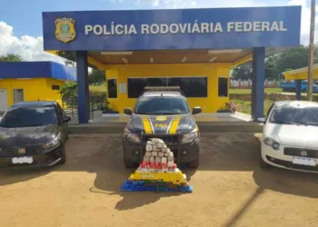Duas pessoas são presas em flagrante transportando mais de 100kg de drogas em dois carros