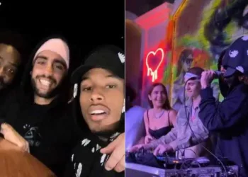 Pedro Scooby, P.A, Jade Picon e D.G curtem balada juntos em São Paulo