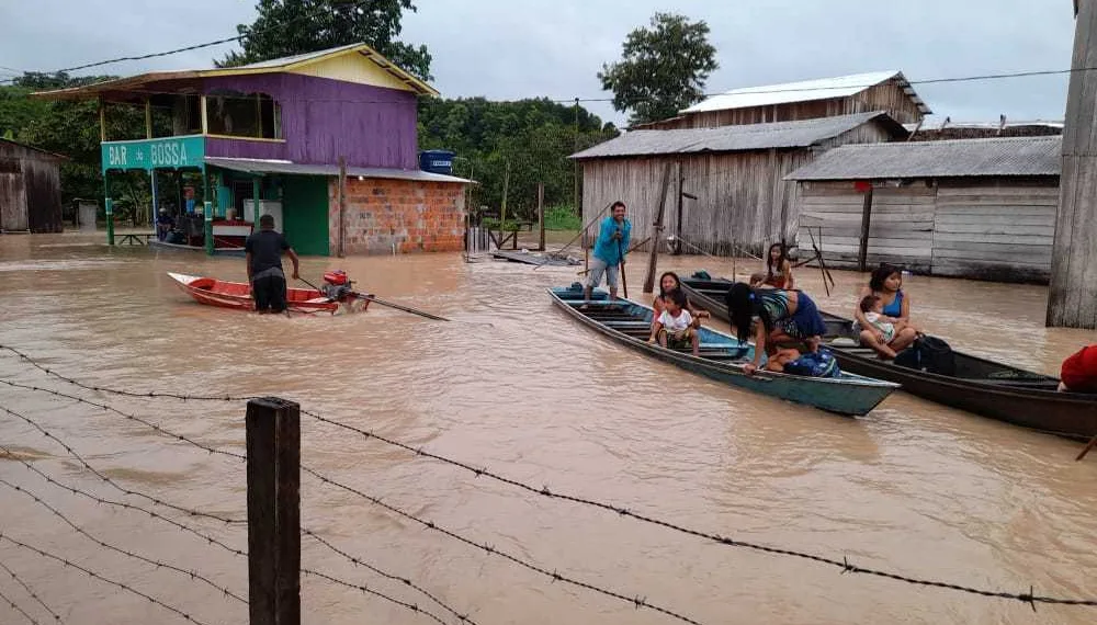 Com 80% da população atingida pela cheia do rio, Jordão é a cidade do Acre em situação mais crítica