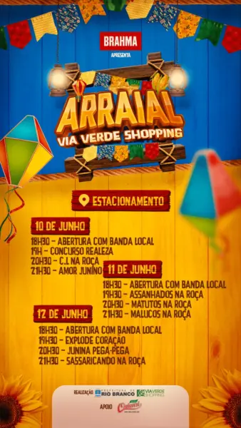 Inicia nesta sexta-feira, 10, a primeira etapa do 14º Circuito Junino de Rio Branco no Via Verde Shopping