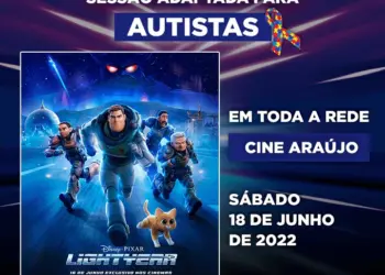 Cine Araújo traz sessão adaptada do filme 'Lightyear' para autistas