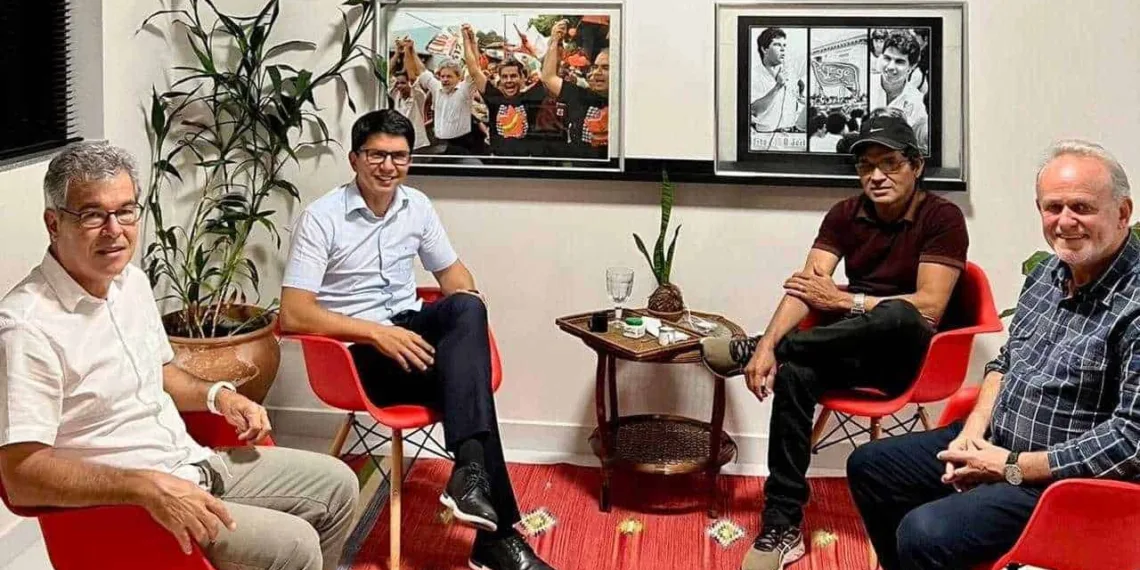 Jorge Viana e Jenilson Leite se reúnem e sinalizam parceria entre PT e PSB nas eleições