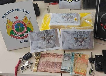 Acusados tentaram fugir, mas foram presos e a droga apreendida (Foto: Ascom/PMAC)