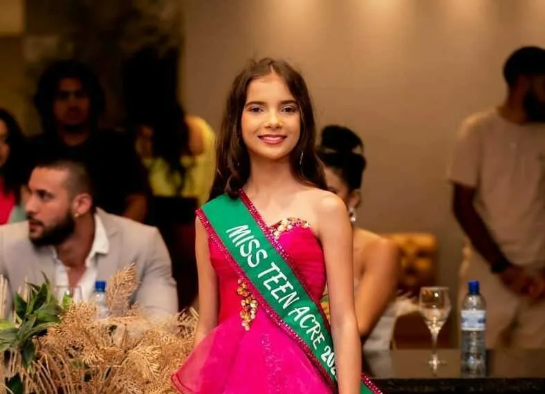 Aos 11 anos, Miss Pré-Teen Keury Vilanova irá representar o Acre no concurso Nacional Miss Brasil Culture
