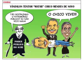 Vândalos tentam 'matar' Chico Mendes de novo