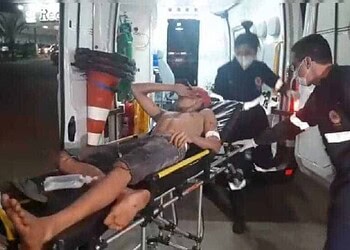 O jovem foi socorrido pelo Serviço de Atendimento Móvel de Urgência e Emergência (Samu)  e encaminhado ao Pronto-Socorro da capital. (Foto: Cedida)
