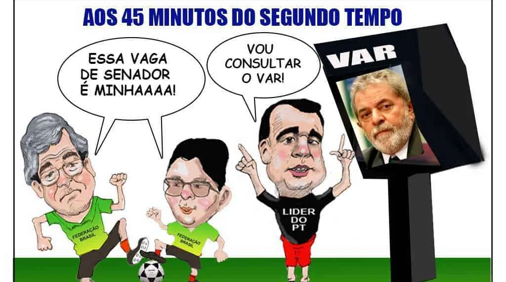 Aos 45 minutos do segundo tempo