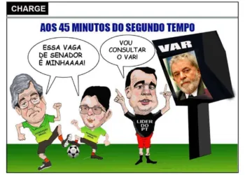 Aos 45 minutos do segundo tempo