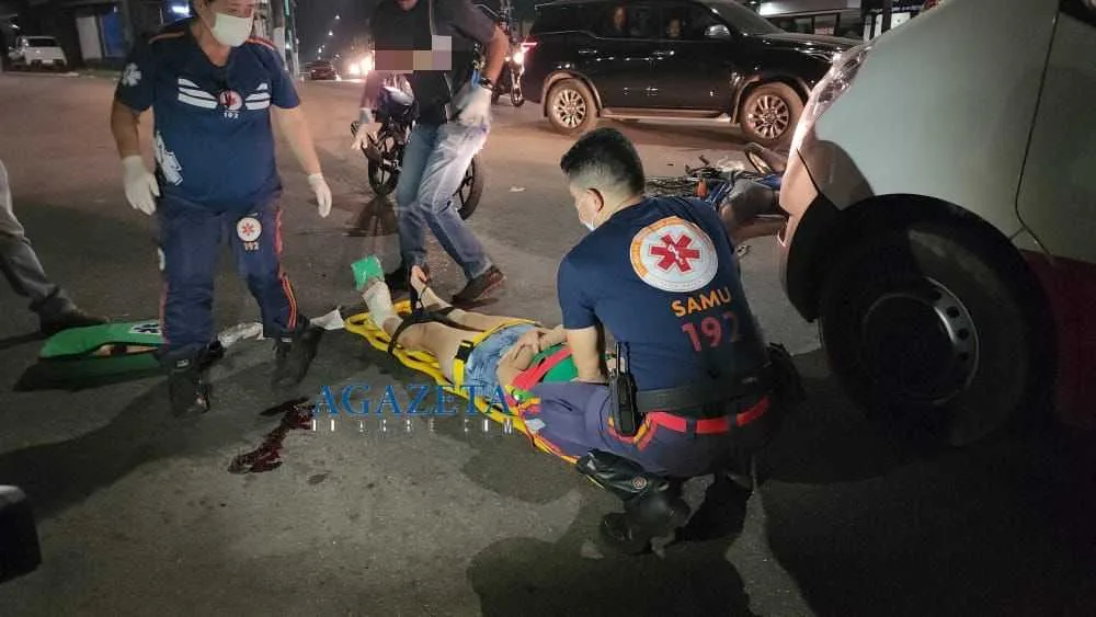 Além da fratura no pé esquerdo, ela também teve várias escoriações no corpo. (Foto: Cedida)