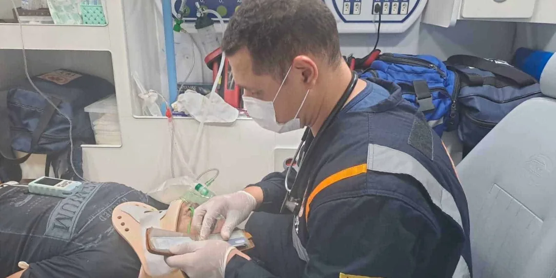 O homem teve Traumatismo Crânio-encefálico de grau grave e um fratura do fêmur da perna direita. (Foto: Cedida)