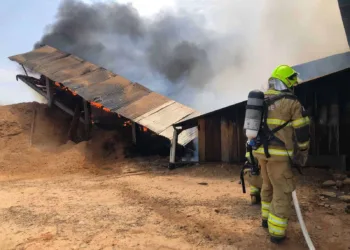 Corpo de Bombeiros contém incêndio em madeireira do Distrito Industrial de Rio Branco