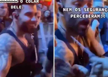 Após vídeo viralizar, fã devolve colar de Gusttavo Lima: ‘Não estava se sentindo bem’