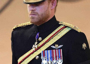 Príncipe Harry ficou chateado ao perceber que referência à avó foi removida de seu traje militar, afirma jornal