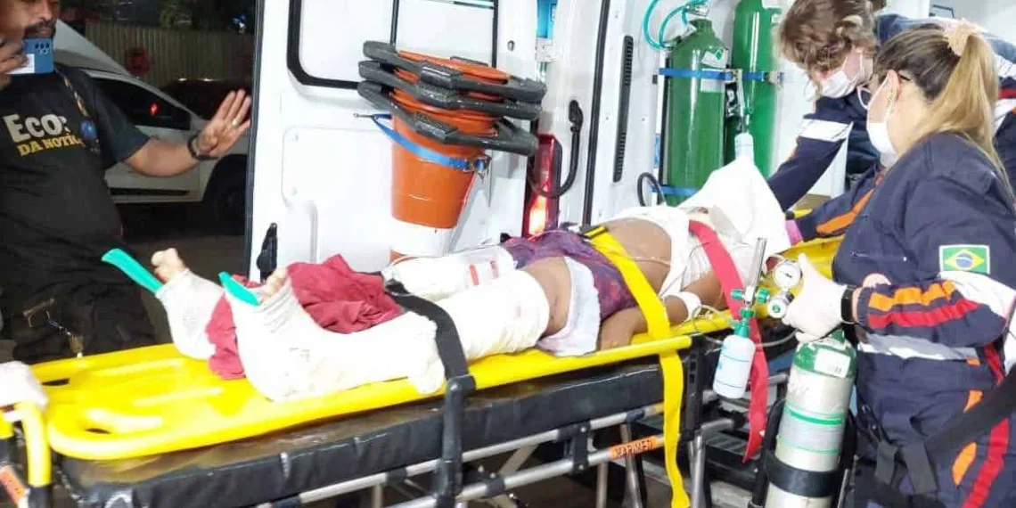 Criança de nove anos tem pernas dilaceradas após ser atropelada no bairro Taquari
