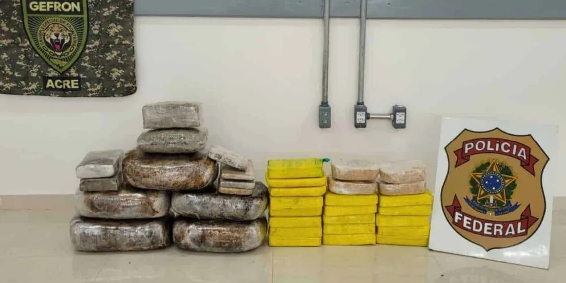 Homem é preso com quase 40 quilos de drogas em BR no interior do Acre