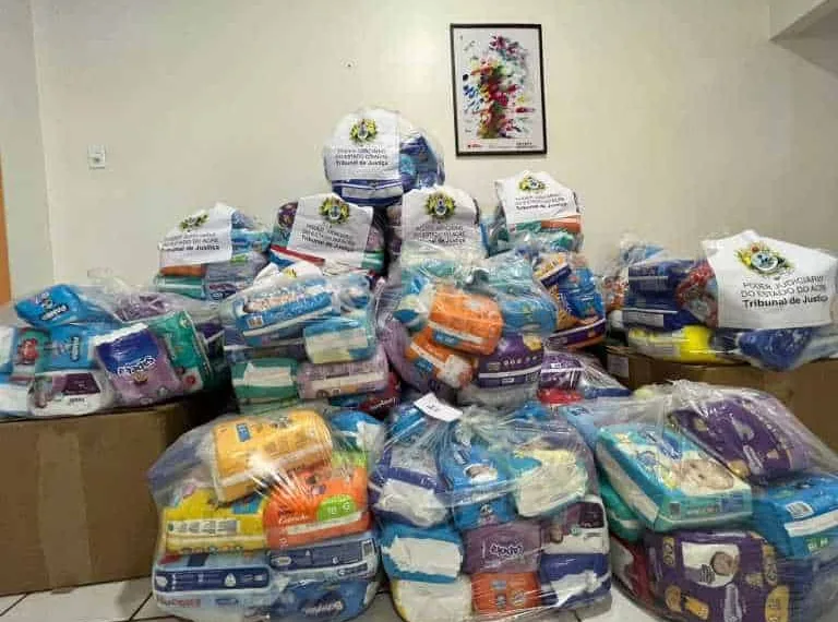 Educandário Santa Margarida recebe cerca de 800 pacotes de fraldas do TJAC