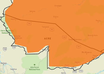 Acre está sob alerta de perigo de fortes chuvas e tempestades, segundo o Inmet