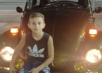 Davi Lucca Guimarães Torres, de 9 anos, está internado com meningite (Foto: arquivo pessoal)